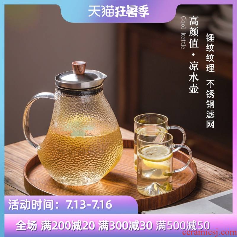 Cool Pyrex large capacity electric kettle TaoLu special high temperature resistant hammer stainless steel filter tea set