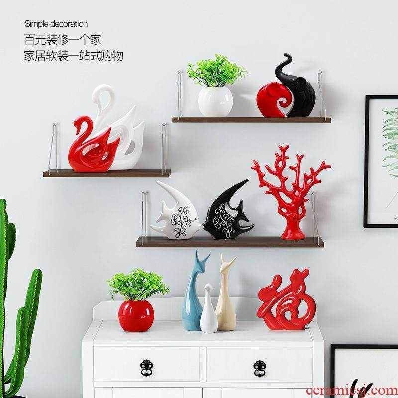 Nordic furnishing articles, household act the role ofing is tasted, the sitting room TV ark, wine fawn ceramic decoration ideas marca dragon color is soft outfit