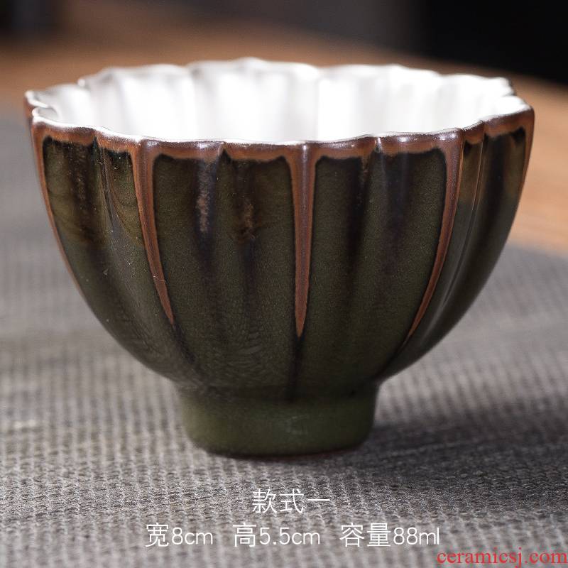 Ya xin company hall celadon manual master cup single kung fu tea tea bowl ceramic iron tire, sample tea cup