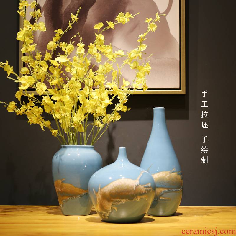 Jingdezhen ceramic vase creative garden hotel home club soft furnishing articles the new Chinese style flower flower