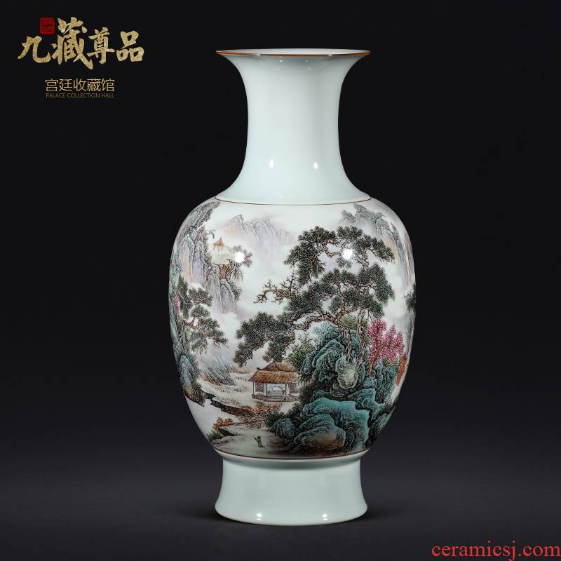 The Master of jingdezhen ceramics hand - made pastel landscape new sitting room porch TV ark, decoration of Chinese style household furnishing articles