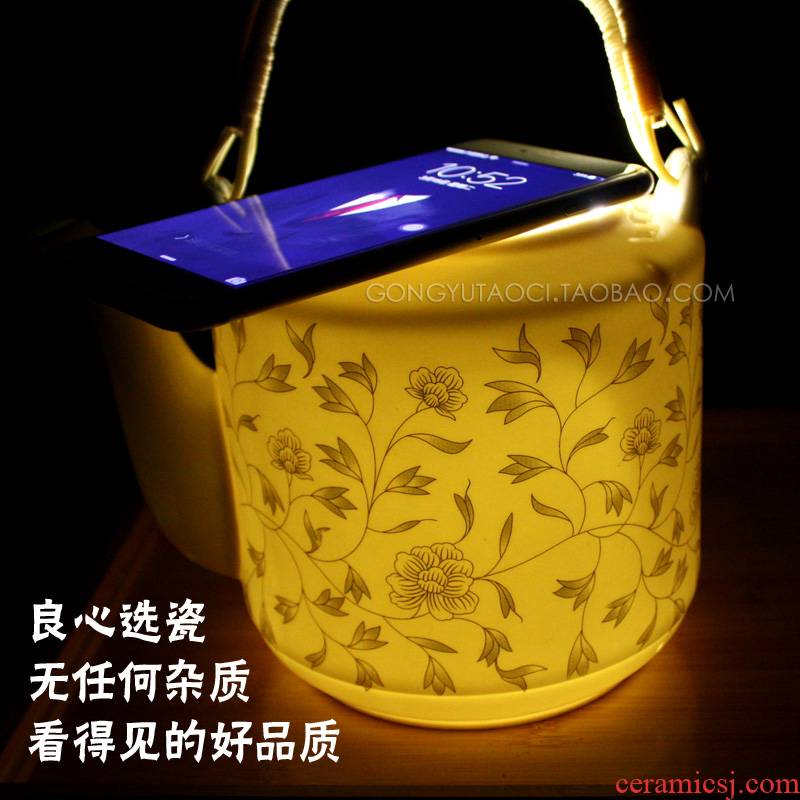 Large 2/3/4 rising household ceramics jingdezhen tea kettle suit girder teapot cold hot kettle explosion - proof