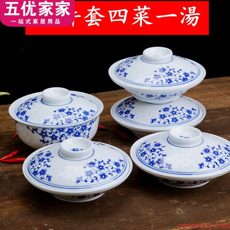 Four vegetables a soup bowl tureen lid plate and the blue and white and exquisite with tureen nostalgic blue and white porcelain