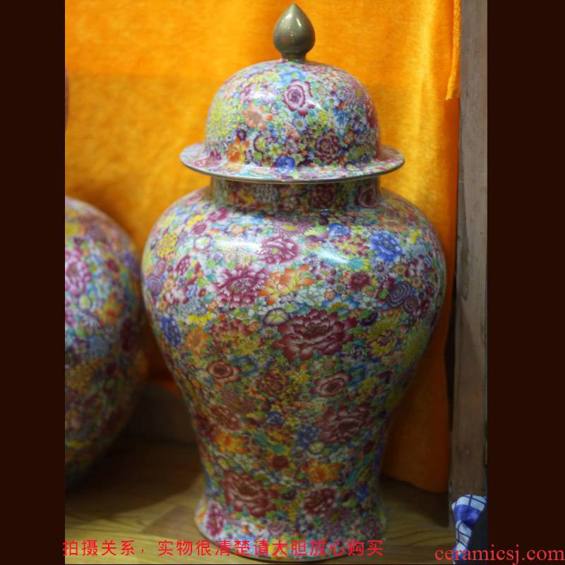 Thousands of jingdezhen porcelain vase color flower decoration vase full flower vases, art flower vase