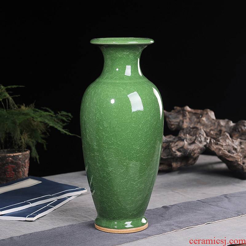 Jun porcelain of jingdezhen ceramics ice crack vases, wine ark, decoration living room TV cabinet office furnishing articles