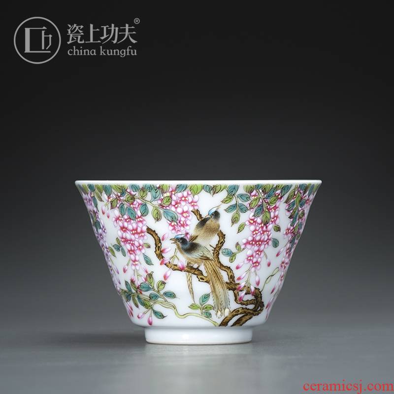 Jingdezhen porcelain on kung fu manual personal single cup powder enamel cups sample tea cup sabingga sukdun dergici jimbi masters cup