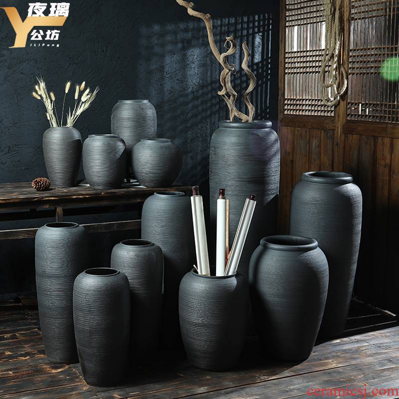 Jingdezhen high temperature ceramic vase landing ideas for porcelain high dry flower arranging flowers, ceramic restoring ancient ways furnishing articles